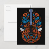 country gitaar kunst briefkaart (Voorkant / Achterkant)