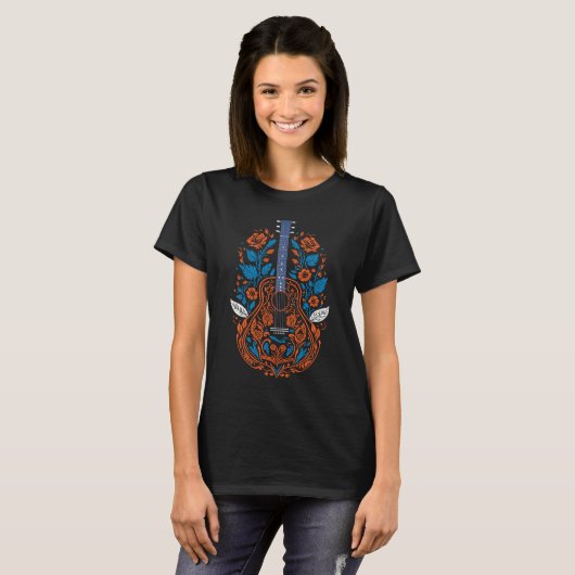 country gitaar kunst t-shirt (Voorkant volledig)