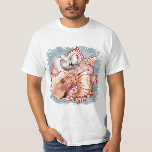 Country Gitaar T-Shirt (Voorkant)