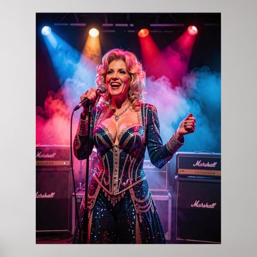 Country Glamour Onder Podiumlichten Poster (Voorkant)
