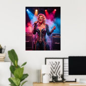 Country Glamour Onder Podiumlichten Poster (Thuiskantoor)