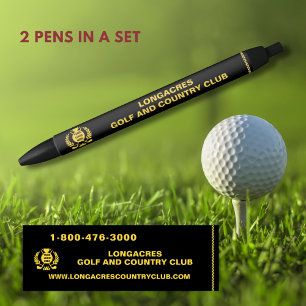 Country & Golf Club Logo Website Telefoonpen Zwarte Inkt Pen