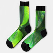 Country Green Leaf Fox Modern Sokken (Links)