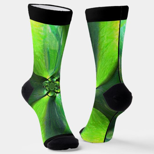 Country Green Leaf Fox Modern Sokken (Gebogen)