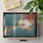 Country Grunge Distressed Plaid Floral Decoupage Tissuepapier (Geschenk)