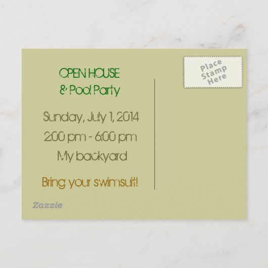 Country Guitar Open huis Uitnodiging Briefkaart (Achterkant)