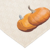 Country Harvest Pumpkins Faux Fabric Korte Tafelloper (Hoek)