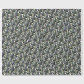 Country Hay Bale Sneeuwman Cadeaupapier (Vlak)