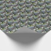 Country Hay Bale Sneeuwman Cadeaupapier (Hoek)