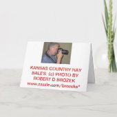 COUNTRY HAYBALE KERSTKAART FEESTDAGEN KAART (Achterkant)