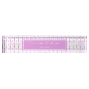Country Heart Stripe Patroon Gepersonaliseerd Naambordje