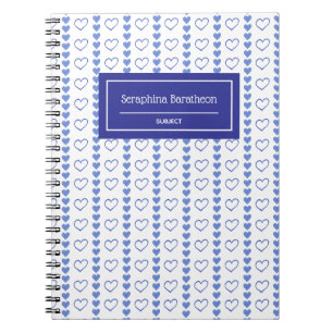Country Heart Stripe Patroon Gepersonaliseerd Notitieboek