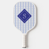 Country Heart Stripe Patroon Gepersonaliseerd Pickleball Paddle (Achterkant)