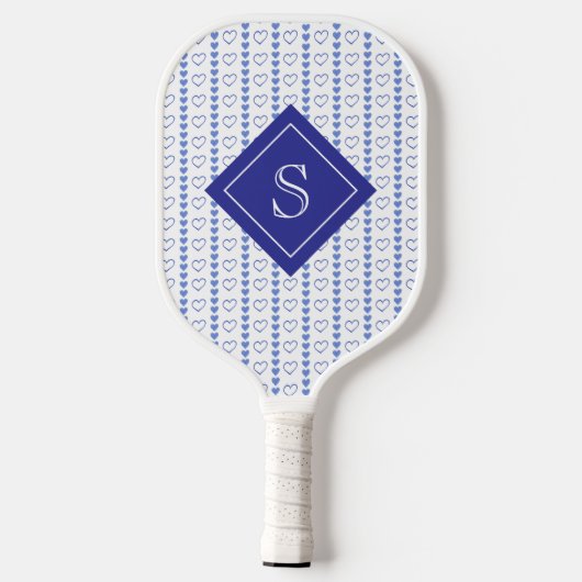 Country Heart Stripe Patroon Gepersonaliseerd Pickleball Paddle (Achterkant)