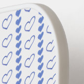 Country Heart Stripe Patroon Gepersonaliseerd Pickleball Paddle (Links Detail)