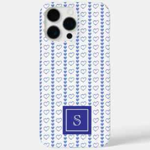 Country Heart Stripes Patroon Monogram iPhone 16 Pro Max Hoesje