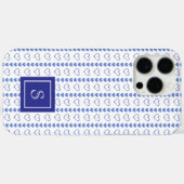 Country Heart Stripes Patroon Monogram Case-Mate iPhone Case (Achterkant (horizontaal))