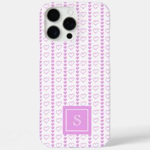 Country Heart Stripes Patroon Monogram iPhone 16 Pro Max Hoesje