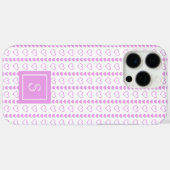 Country Heart Stripes Patroon Monogram Case-Mate iPhone Case (Achterkant (horizontaal))