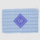 Country Heart Stripes Patroon Monogram Golfhanddoek (Horizontaal)