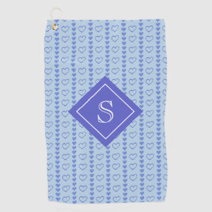 Country Heart Stripes Patroon Monogram Golfhanddoek