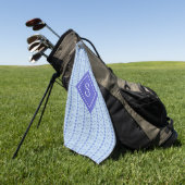 Country Heart Stripes Patroon Monogram Golfhanddoek (Groen)