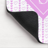 Country Heart Stripes Patroon Monogram Muismat (Hoek)