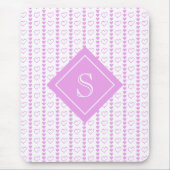 Country Heart Stripes Patroon Monogram Muismat (Voorkant)