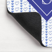 Country Heart Stripes Patroon Monogram Muismat (Hoek)