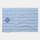 Country Heart Stripes Patroon Monogram Theedoek (Horizontaal)