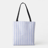 Country Heart Stripes Patroon Monogram Tote Bag (Achterkant)