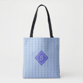Country Heart Stripes Patroon Monogram Tote Bag (Voorkant)