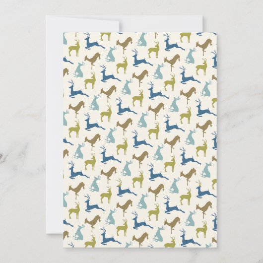 Country Herten Verjaardagsfeestje Kaart (Achterkant)