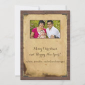 country Hoefijzer kerstfotokaart Feestdagenkaart (Achterkant)