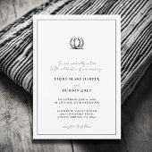 Country Hoefijzer Lijst Western Elegant BW Wedding Kaart