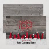 Country Holiday Wishes Corporate Feestdagenkaart (Voorkant / Achterkant)