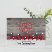 Country Holiday Wishes Corporate Feestdagenkaart (Staand voorkant)