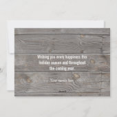 Country Holiday Wishes Corporate Feestdagenkaart (Achterkant)