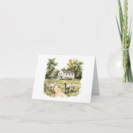 Country Home met Schapen BLANK Kaart