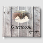 Country Horses Grijs Barnboard Gastenboek (Voorkant)