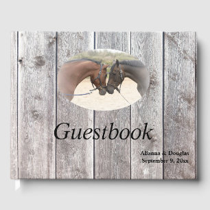 Country Horses Grijs Barnboard Gastenboek