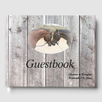 Country Horses Grijs Barnboard Gastenboek