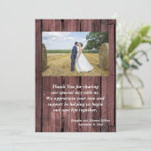Country Horses Red Barnboard Bedankt kaart (Staand voorkant)