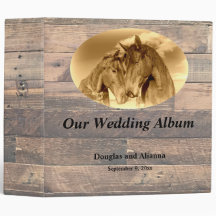 Country Horses Sepia Wedding Album