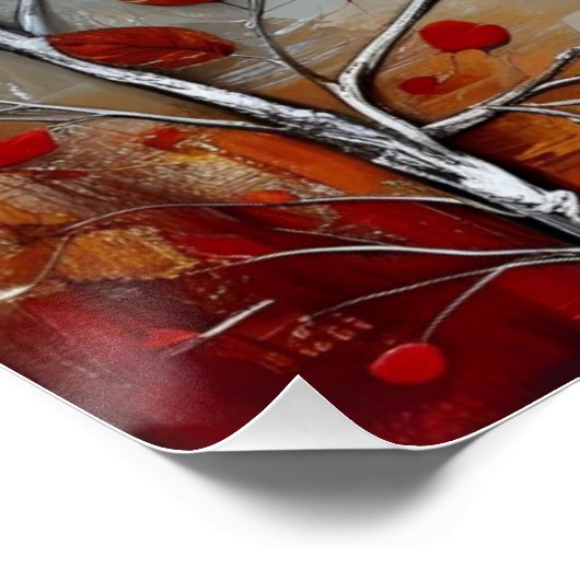 Country house on the hill grunge Ai art Perfect Poster (Hoek)