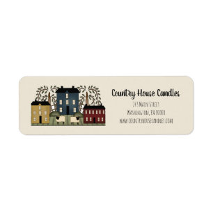Country House Whimsical Craft retouradres Etiket