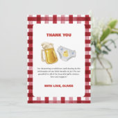 Country Huggies Chuggies Beer Diaper Baby Shower  Bedankkaart (Staand voorkant)