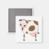 Country Humor Gekke Koe Grappige Magneet (Voorkant / Achterkant)