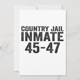 Country Jail Gevangene 47e Grappig Halloween Presi Kaart