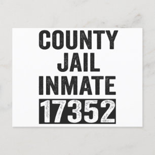 Country Jail Inmate 17352 Funny Halloween Prison Briefkaart